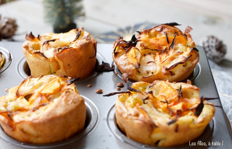 yorkshire pudding, carottes, patates douces, les filles à table