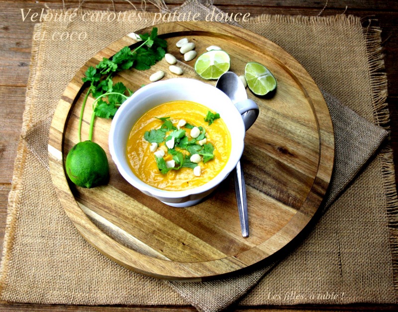 soupe carottes patates douces coco les filles à table