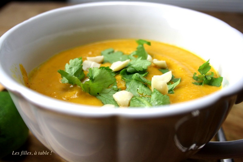 soupe carottes patates douces coco les filles à table