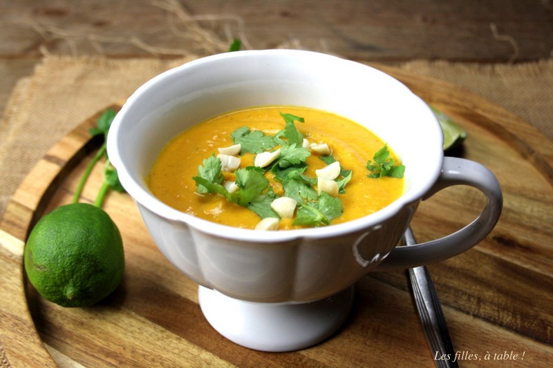 soupe carottes patates douces coco les filles à table