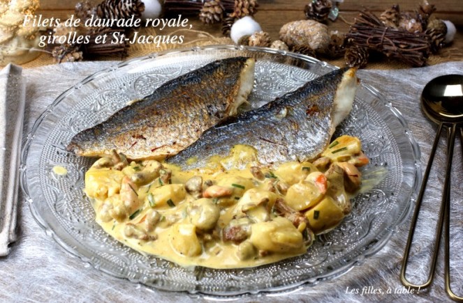filets de daurade girolles saint-jacques les filles à table
