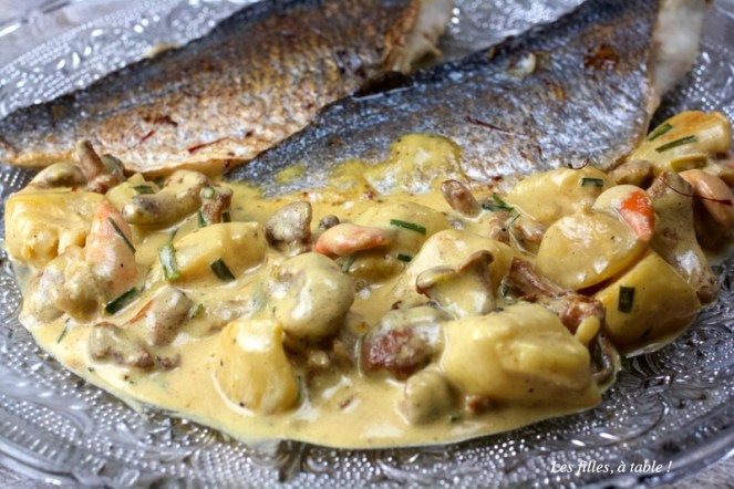 filets de daurade girolles saint-jacques les filles à table