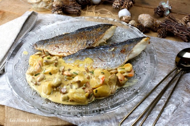 filets de daurade girolles saint-jacques les filles à table