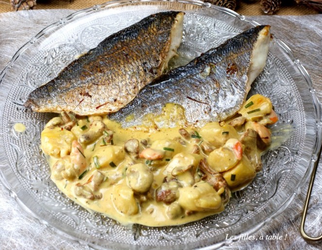 filets de daurade girolles saint-jacques les filles à table