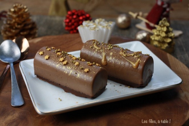 bûche mini bûche chocolat praliné les filles à table