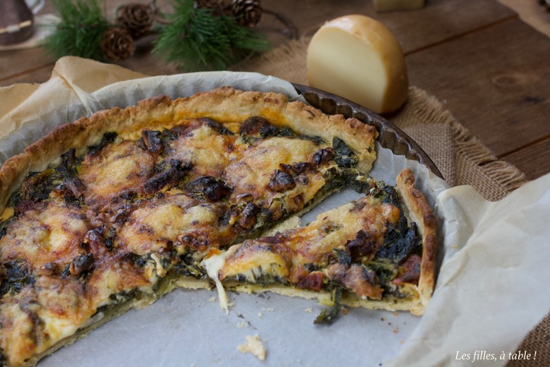 cima di rapa, tarte, les filles à table