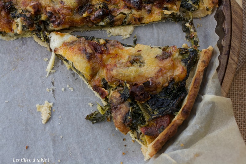 cima di rapa, tarte, les filles à table