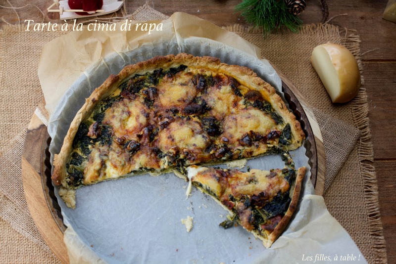 cima di rapa, tarte, les filles à table