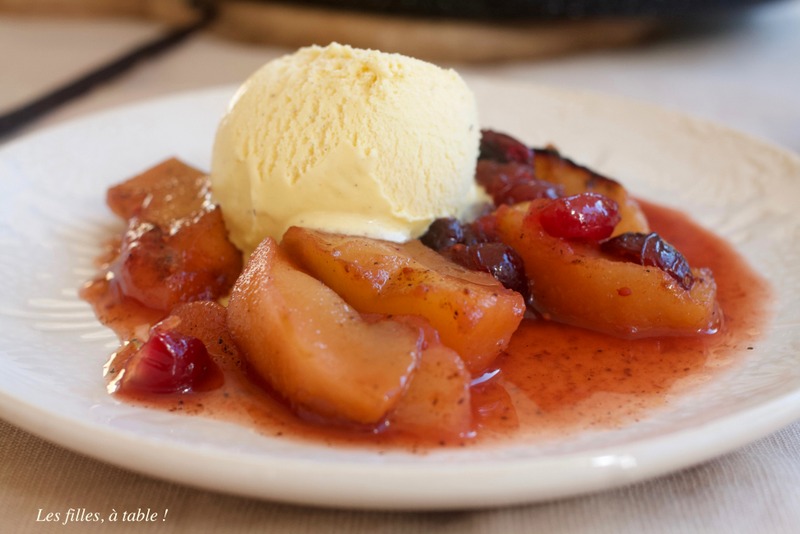 cocotte, warmcook, pommes, poires, les filles à table