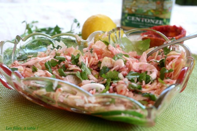 salade, fenouil, orange sanguine, les filles à table