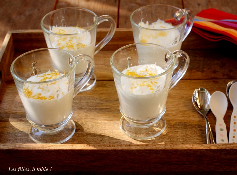 cheesecake, citron, bergamote, les filles à table