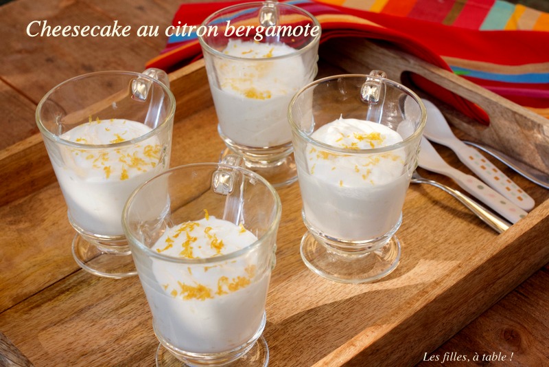 cheesecake, citron, bergamote, les filles à table