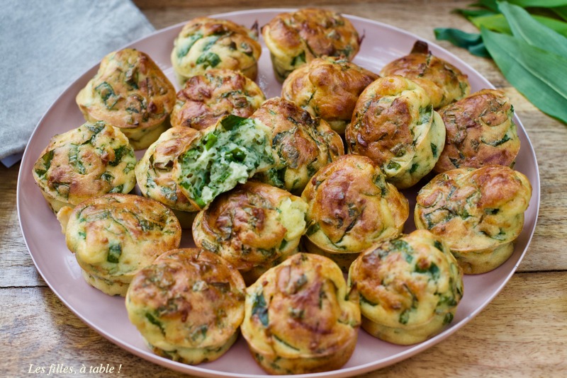 muffins, ail des ours, les filles à table