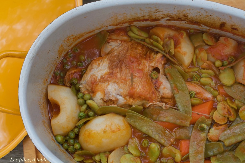 navarin d'agneau, agneau, les filles à table
