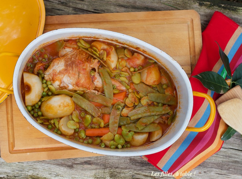 navarin d'agneau, agneau, les filles à table