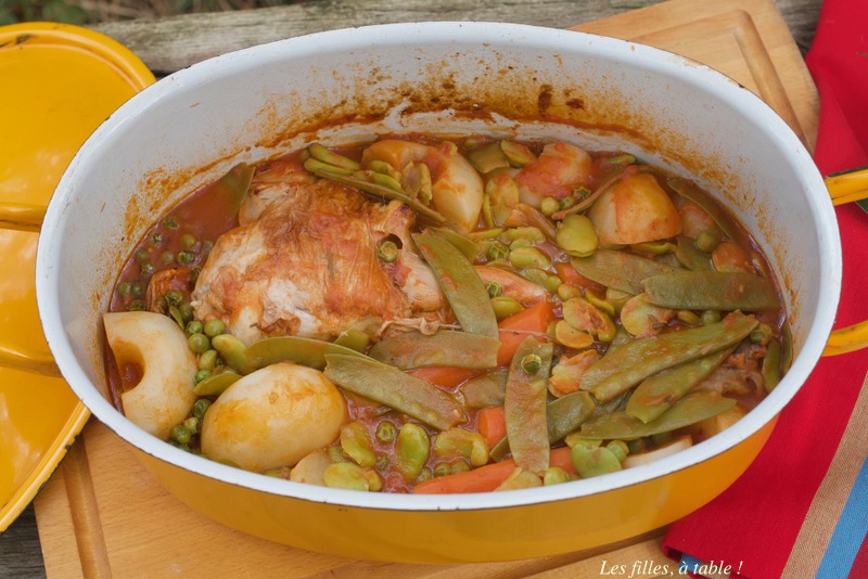 navarin d'agneau, agneau, les filles à table