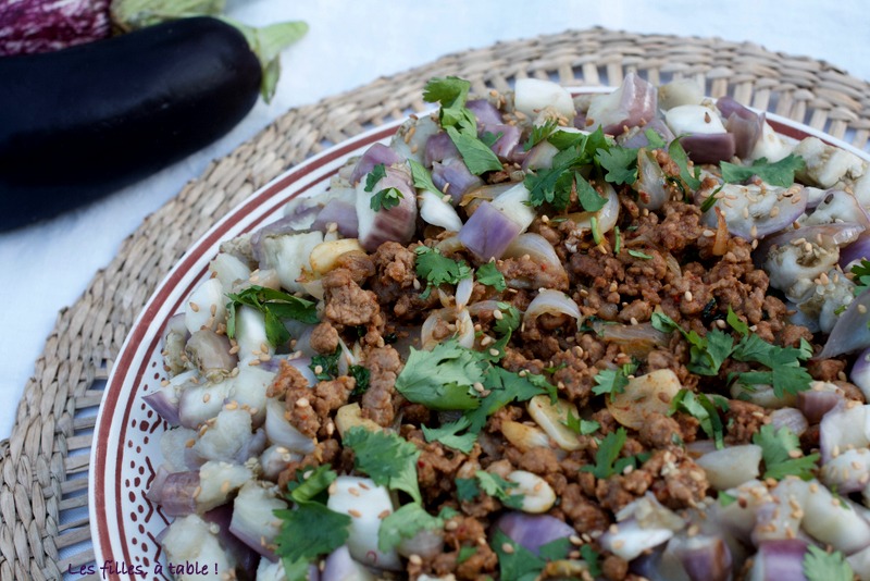 porc, aubergines, Ottolenghi, Les filles à table