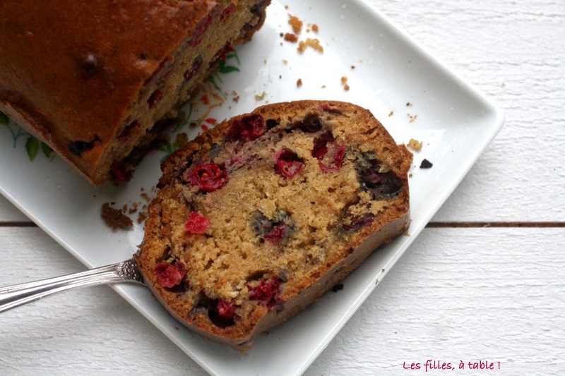 cake, noix de coco, cranberries