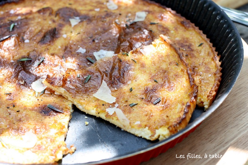 galette, pois chiche, romarin, cuisine toscane, les filles à table