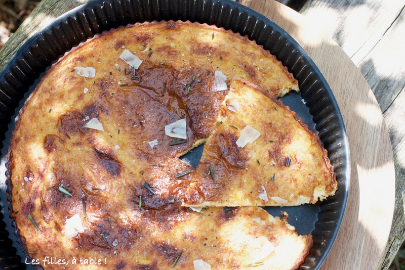 galette, pois chiche, romarin, cuisine toscane, les filles à table