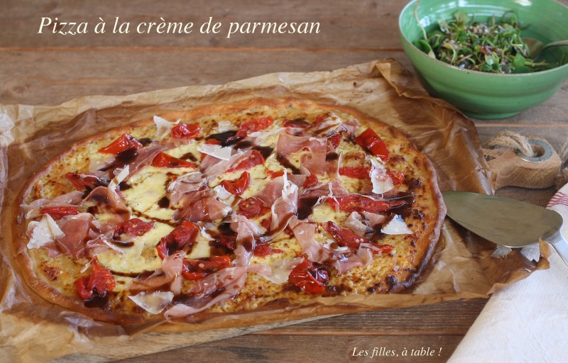 pizza à la crème de parmesan
