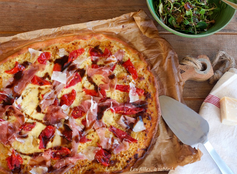 Pizza à la crème de parmesan