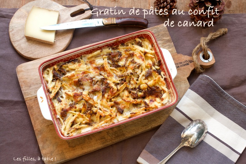 gratin de pâtes au confit de canard
