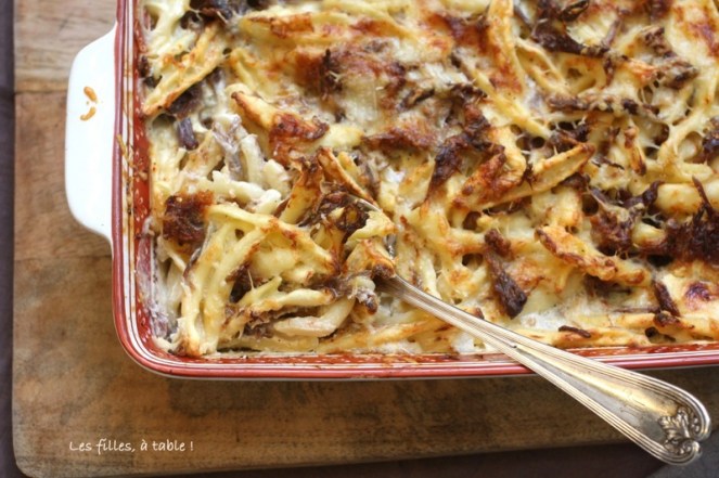 gratin de pâtes au confit de canard