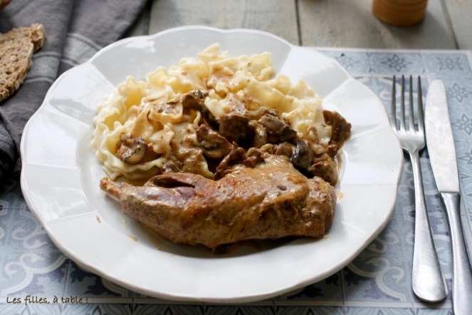 Pintade aux champignons