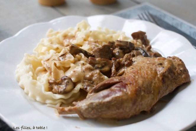 Pintade aux champignons
