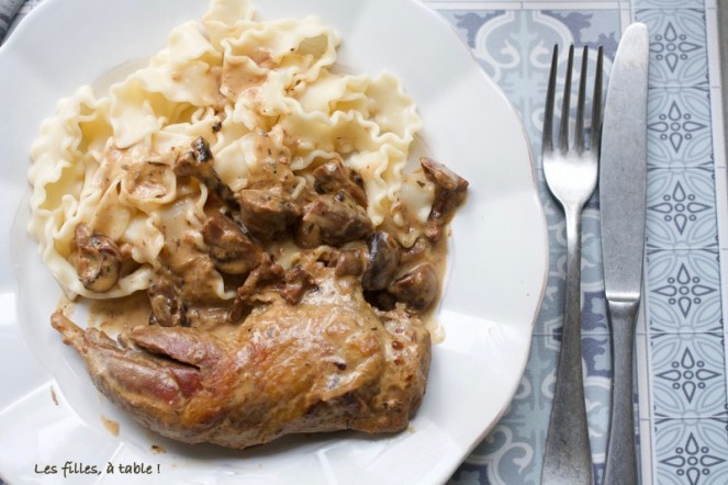 Pintade aux champignons