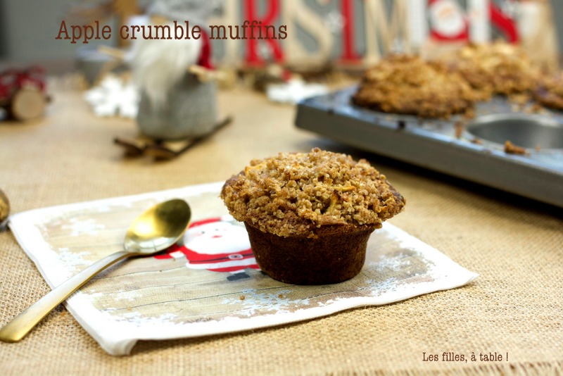 Muffins pommes cannelle en crumble