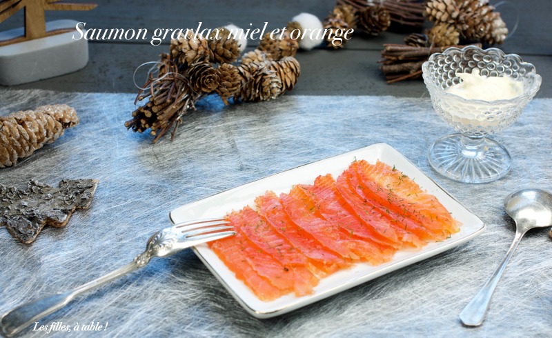saumon gravlax miel et orange