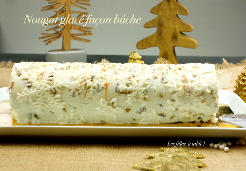 Nougat glacé façon bûche