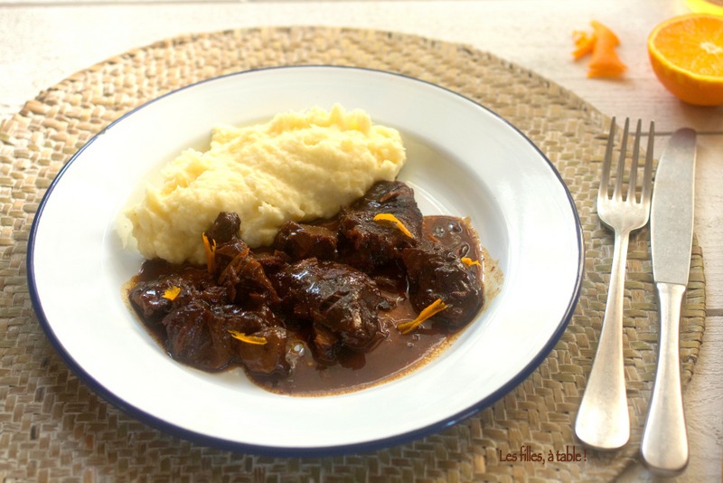 Joues de porc à l'orange et au miel