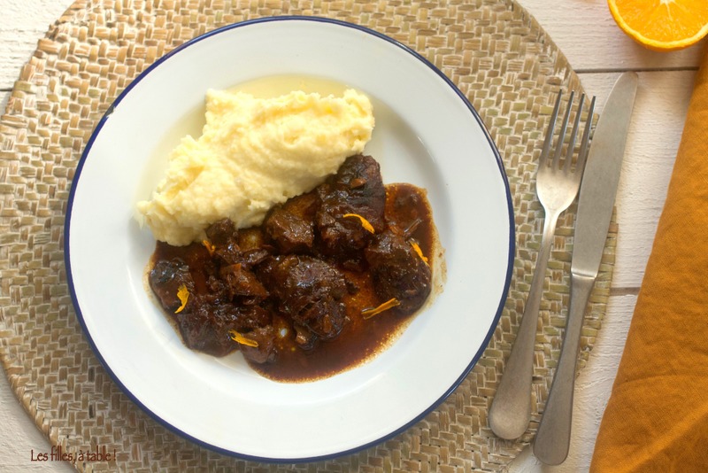 Joues de porc à l'orange et au miel