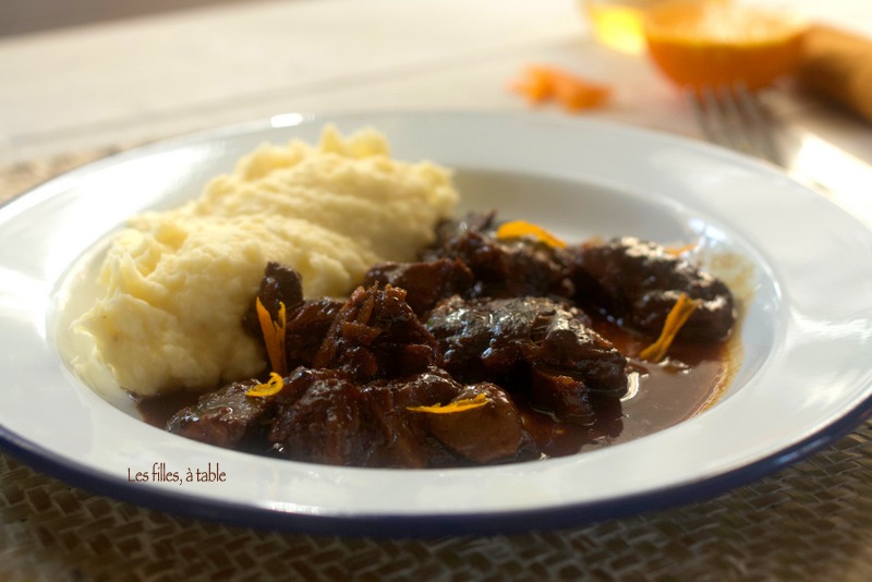 Joues de porc à l'orange et au miel