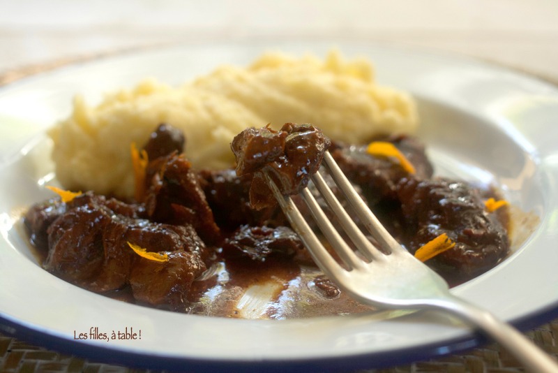 Joues de porc à l'orange et au miel