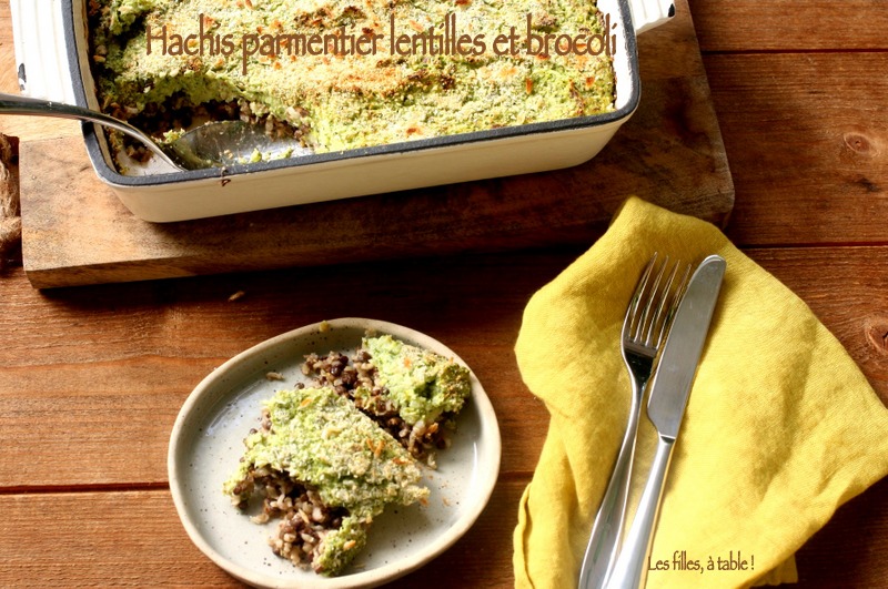 Parmentier de lentilles et brocoli