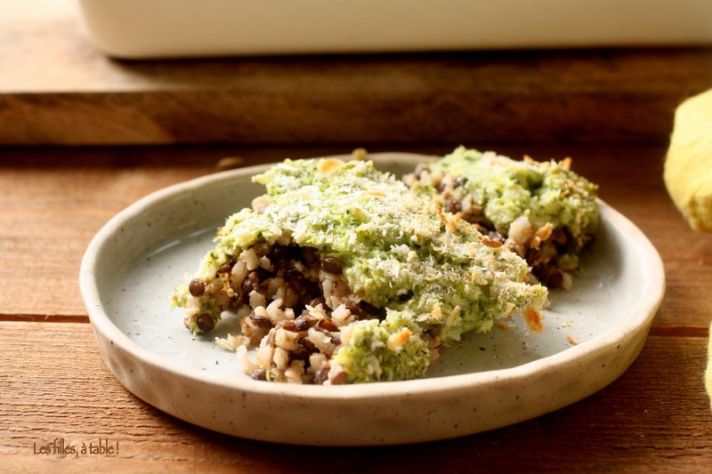 Parmentier de lentilles et brocoli