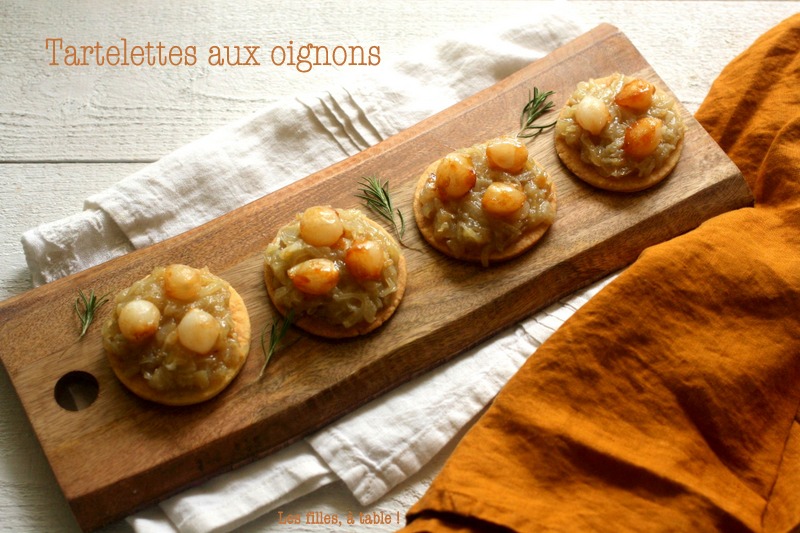 Tartelettes aux oignons glacés, purée d'oignons roses