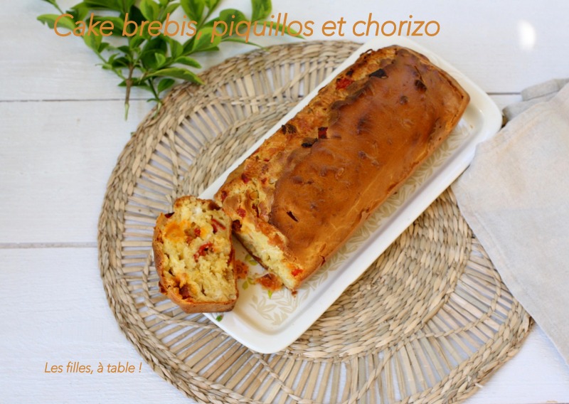 Cake brebis, piquillos et chorizo