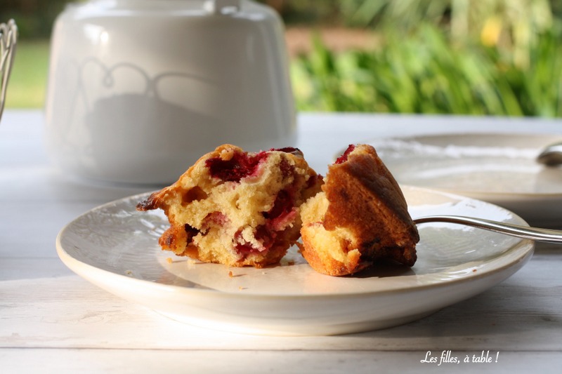 Muffins cranberries au chocolat blanc