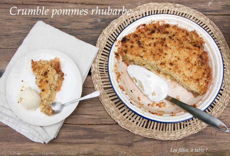 Crumble pommes rhubarbe