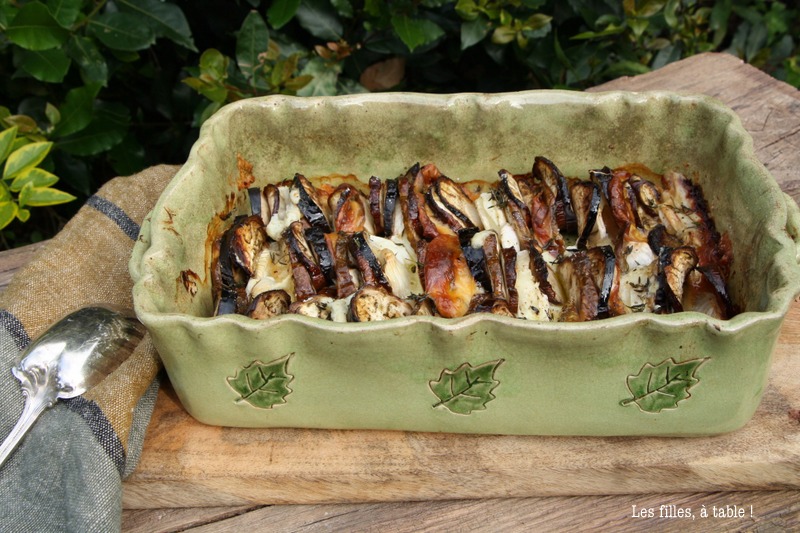 Tian aubergines mozzarella et scamorza