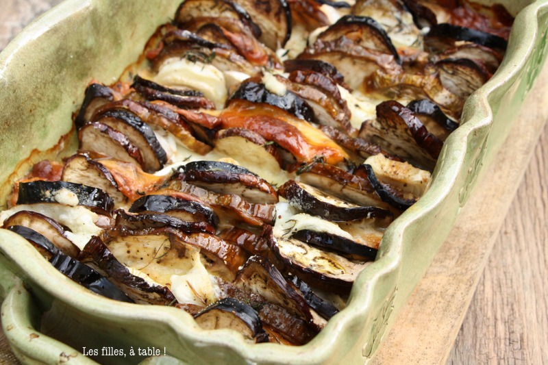 Tian aubergines mozzarella et scamorza