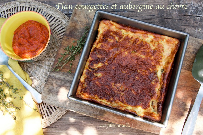Flan courgettes et aubergine au chèvre