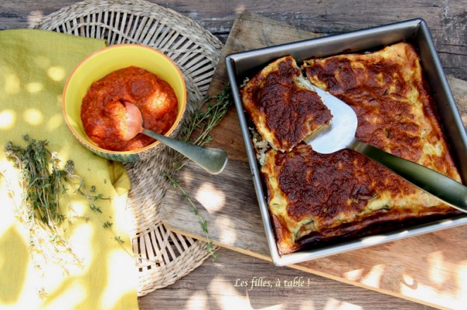 Flan courgettes et aubergine au chèvre