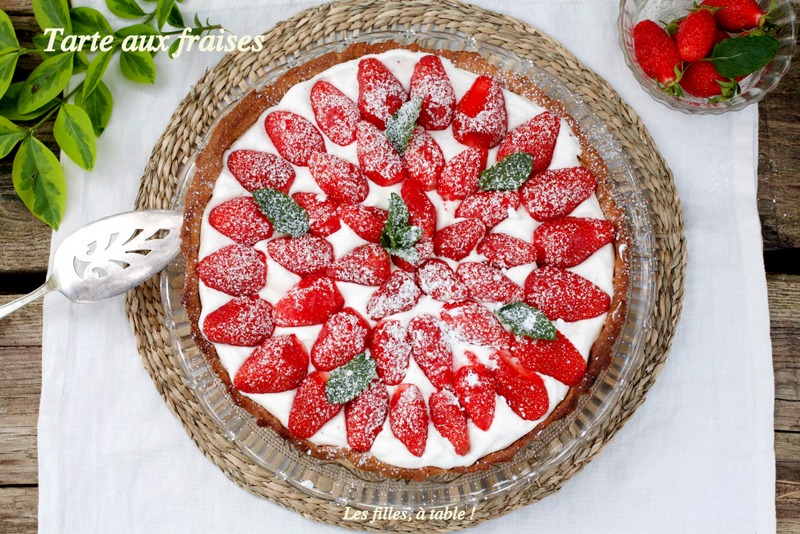 Tarte aux fraises sur crème au mascarpone