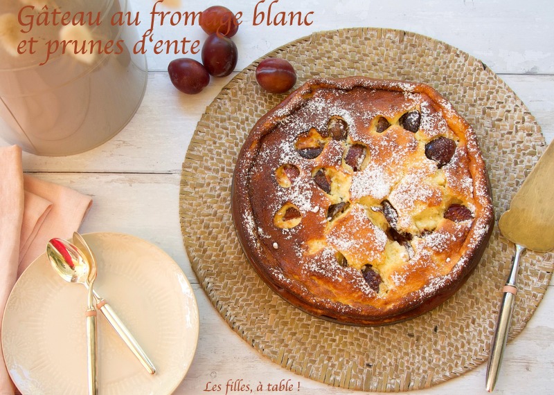 Gâteau au fromage blanc et prunes d'Ente